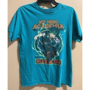 My Hero Academia Plus Ultra Deku Turquoise Graphic Men’s Medium T-Shirt